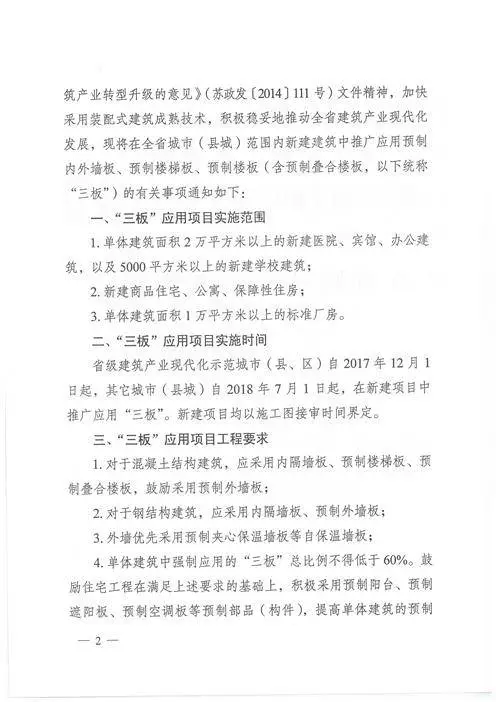江蘇：新建建筑應(yīng)用預(yù)制內(nèi)外墻板預(yù)制樓梯板預(yù)制樓板相關(guān)要求！(圖2)